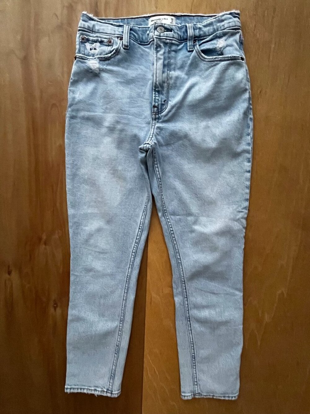 ABERCROMBIE & FITCH THE SKINNY HIGH RISE JEANS Women’s sz 28/6 Blue Denim